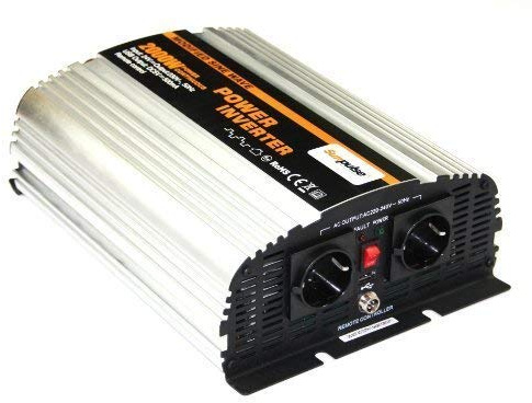 SOLARTRONICS NS2000 Spannungswandler 24V 230V modifizierter Sinus 2000W/4000W Wechselrichter 24V auf 230V Stromwandler mit USB-A Anschluss und AC Steckdose Solar Inverter Umwandler