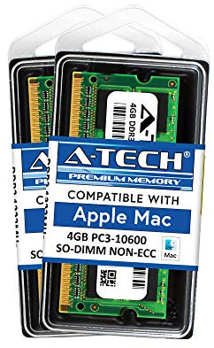 A-Tech for Apple 8GB Kit 2X 4GB PC3-10600 1333Mhz Mac Mini iMac Mid 2011 Mid 2010 Late 2011 MC508LL/A A1311 MC509LL/A MC510LL/A A1312 MC978LL/A MC816LL/A A1347 MC936LL/A Memory RAM