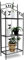 HAFIX Pflanzenregal Blumenregal Gartenregal. Blumentreppe Metall 3 Ablagen Blumenbank Pflanzentreppe für Garten Balkon Regal 3 Stufen. Pflanzenständer wetterfest Organizer 3 Ablagen. (Schwarz)