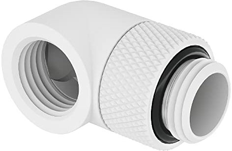 Barrow G1/4 Stecker drehbar auf 90 Grad Buchse, Weiß