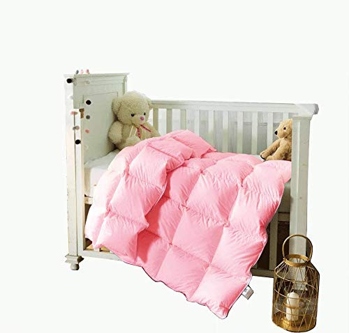 Baby Kleinkind Daunendecke Bettdecke Decke für Kinderbettwäsche, 100% Bio-Baumwolle, hypoallergen & waschbar, für Reisen Unisex Kinder, Rose, 35'' x 44''