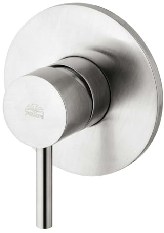Paffoni LIG011ST Miscelatore doccia da incasso con piastra Lusso serie LIGHT Steel Looking