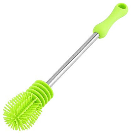 Bottle Brushes for Cleaning, Kitchen Brush with Non-Slip Handle, Silicone(Green)
