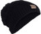 Knit Factory - Bobby Mütze - Strickmütze für Damen und Herren - Slouch Beanie mit Wolle - Hochwertige Qualität - Schwarz