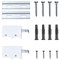 2x sossai® Komplett SET Dexo Schrankaufhänger | 4 Stück Aufhänger + Schienen + Schrauben + Dübel | Farbe: Weiß | Wandhalter, Schrankträger, Schrankhalter für Küchen-Hängeschränke