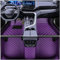 Muchkey Auto Fußmatten Leder Bodenmatte für BMW X5 2000-2024 Allwetter Fussmatten Set Zubehör Fußmatte lila