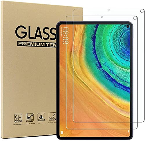 Brifu Protecteur d'écran pour Huawei MatePad Pro 10.8 Tablet, Protecteur d'écran en Verre, Dureté 9H, Anti-Rayures, Anti-Huile, Anti-Bulles, Bord Rond 2.5D, [3 pièces]