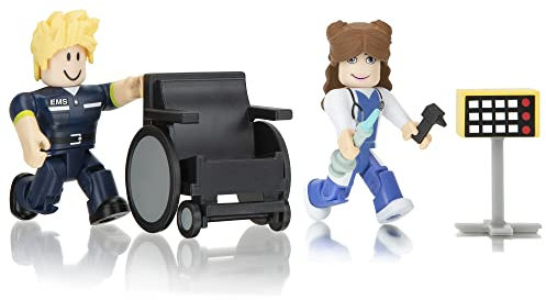 Roblox ROB0635 - Game Pack Brookhaven: St. Luke's Hospital - 2er Figuren Pack mit Zubehör und Spielcode