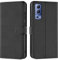 Verco Handyhülle für Vivo Y72 5G Hülle, Bookcase Tasche Flipcover für Vivo Y72 Case [Kartenfächer/Aufstellfunktion], Schwarz