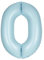 Giant Foil Number 0 Balloon - 86 cm - Matte Baby Blue