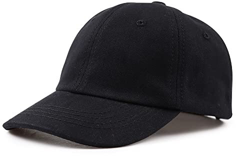 XIAOHAWANG Gorra de Béisbol Clásica para Niños Niña Niño Sol Sombrero Primavera Verano Otoño Bebé Beanie (Negro, 52cm)
