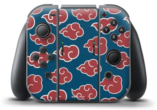 DeinDesign Skin kompatibel mit Nintendo Switch Controller Folie Sticker Naruto Shippuden Offizielles Lizenzprodukt Akatsuki