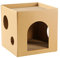 POPETPOP Wellpappe katzenhöhle -katzenhaus Indoor aus pappe, 30 x 30 x 30cm, Würfelform Katzen Kratzbrett katzenbox, Recycelbar Katzen höhle für -a-Boo zum Spielen