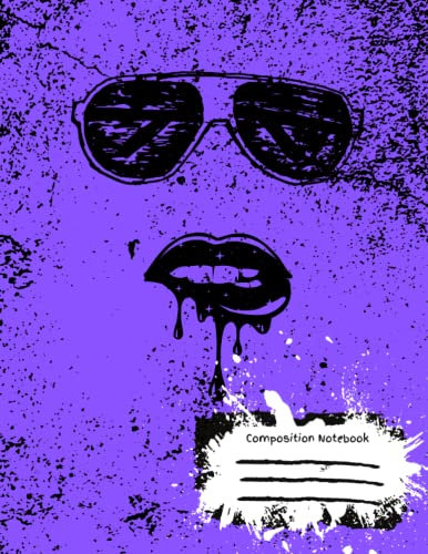 Grunge Composition Notebook: 8.5 by 11 Wide Ruled Composition book