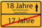 INDIGOS UG - 18 Jahre personalisiert - Wunschtext - Geburtstag Ortsschild Deko für Party - 40x30cm - Ortsschild Herzlichen Glückwunsch - Spruch - Design Deko Geschenkidee 18. Birthday