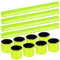 O-Kinee Reflektorband 12pcs，Schnapparmband Reflektor，Reflektorbänder Schnapparmbänder reflektorband Klatscharmband Sicherheitsband für Jogger und Radfahrer(Grün 12pcs)