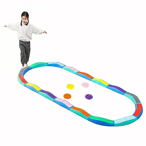 Fluss Steine 20 STÜCKE Kinder-Schwebebalken-Trittsteine, Zuhause, Kindergarten, Indoor-Outdoor-Balance-Blöcke, fördern die Koordination, Hindernisparcours-Spielzeug