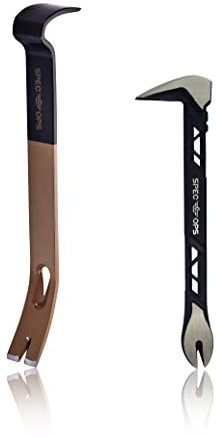 Spec Ops Ensemble d’outils de 25,4 cm et 38,1 cm avec pied-de-biche, pied-de-biche plat et extracteur de clous en acier à haute teneur en carbone