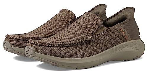 Skechers Parson-Ralven 204804, Zapatos sin Cordones con Puntera Tipo mocasín Hombre, Brown, 42 EU X-Ancho