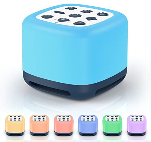 Machine à Bruit Blanc, ORIA 3 en 1 Machine à Bruit Blanc Portable avec 40 Sons Apaisants, Veilleuse, Haut-Parleur Sans Fil, Fonction Mémoire, Minuterie de Sommeil pour Adultes et Enfants - Bleu