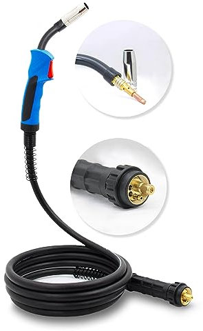 MIG/MAG Schweißbrenner MB-15 3/4/5 Meter Schweißpistole Eurostecker BINZEL Stil MIG Euro Schweißen (4 Meter)