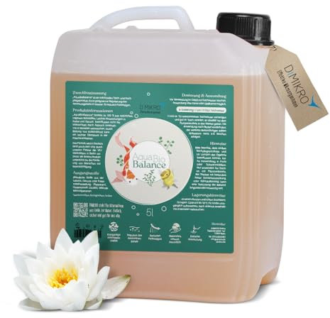 AquaBioBalance (5 Liter) Bio - Teichpflege und Fischpflege - effektiv gegen Fadenalgen, reguliert den Ammoniumgehalt