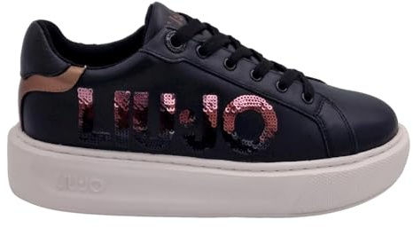 Sneaker in Pelle c/Paillettes Tre Colori Kylie 22 Liu Jo