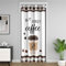 richhome Kaffee Tür Vorhang für Privatsphäre Tropische Pflanze Kaffee Bohnen Vorhang für Schlafzimmer Braun Weiß Plaid Check Vorhang für Schrank Raum Vorhang 1 Panel 86x203