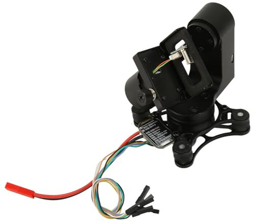 Drohnen-Kamera-Gimbal, DC10–16 V, Stoßfestes Bürstenloses Metall-Gimbal-Board mit JST-Kabel, Schwarzes Sportkamera-Stabilisierungsboard, RC-Drohnen-Quadcopter-Teil für 3/4 Kamera