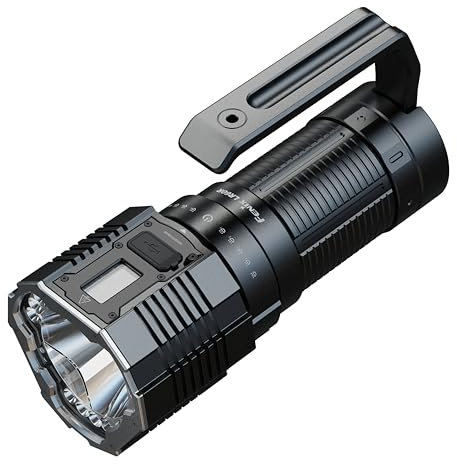 fenix LR60R, Rechargeable Long Range Ultra Bright LED Searchlight Torch | 21,000 Lumens | 1085m | 113 Hrs Max | Large Capacity Battery | 45w Fast Charging | OLED Screen | Power Bank | IP68