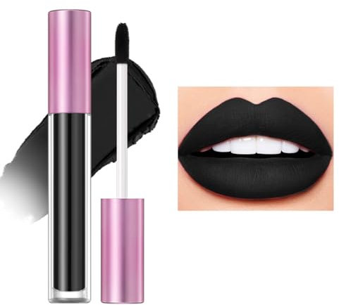 Vawolecy Lipstick líquido mate de larga duración y resistente al agua, gloss labial mate, maquillaje impermeable, no se transfiere al vaso