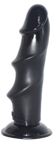 Bad Dragon - Unique Screw Dildo Analplug realistischer Dildo mit Saugnapf Sexspielzeug unisex vaginal und anal Sextoy Monster Fantasy (Black)
