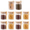 ZOFUN Lot de 10 bocaux de conservation en verre avec couvercle et cuillère - 180 ml - Overnight Oats - Bocaux de rangement avec couvercle pour épices, café