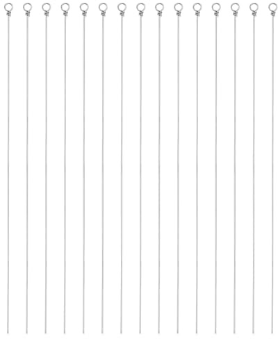PATIKIL Fishing Looped Spinner Shaft, Stainless Steel Looped Wire Spinner Baits Fishing Lure Making Supplies
