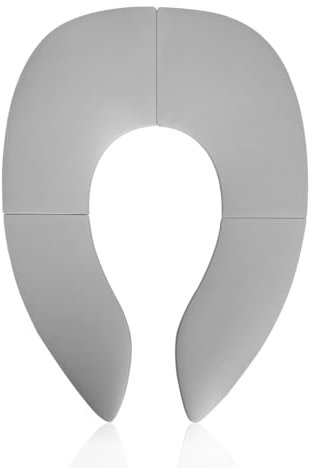 Adaptador WC Niños, Gris Reductor WC Niños, WC Portatil Niños, Reductor de Inodoro para Viajes y Entrenamiento de Baño, Potty Training Seat para Niños y Niñas, WC Niños con bolsa de almacenamiento