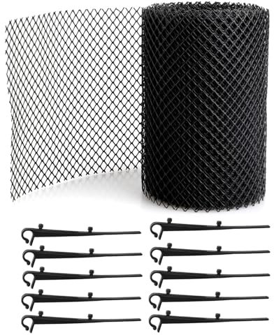 Dachrinnenschutz – Schmutzblockierender Dachrinnenschutz, Regenrinnen-Reinigungswerkzeug, 6 mm Fallrohr-Schutzgitter, wiederverwendbarer Blätterfilter, Dachrinnensieb zur Verhinderung von Verstopfung