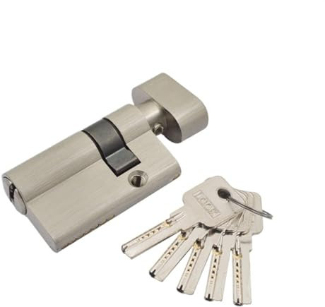 Anti-Pick Cylinder Lock,Lock Cylinder with Key Profile Mortise Brass Door Lock with 5 Keys(D)