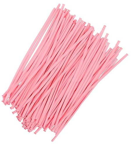 Toyvian 100 Pezzi Palloncino a Striscia Magica 360 Palloncini Festa Festiva Palloncini Lunghi Fai Da Te Palloncini Pastello Kit Animali a Palloncino 260 Palloncini Chiari Emulsione Rosa