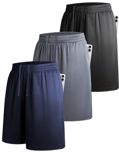 YOIOWVY Kurze Hosen Herren Sportshorts Schnell Trocknend Taschen 3/5Pcs | Atmungsaktiv,leicht.Seitentaschen,elastischer Bund,4-Wege-Stretch.Fur Gym Running Freizeit Basketball Fussball & Training