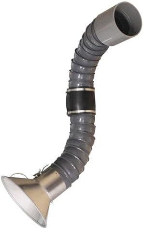 Absaugarm schweißrauch absauganlage OD150mm Lötrauchabsaugung arm schweißrauchabsaugarm Rauchabsauger ABS Ventilation Rohr Absugrohr Für Labor Werkstatt Industrie (1m mit trichter)