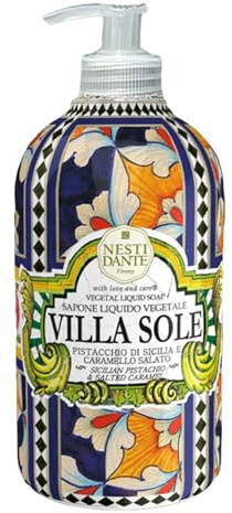 Nesti Dante Sapone Liquido VILLA SOLE - Pistacchio di Sicilia e Caramello Salato 500 ml