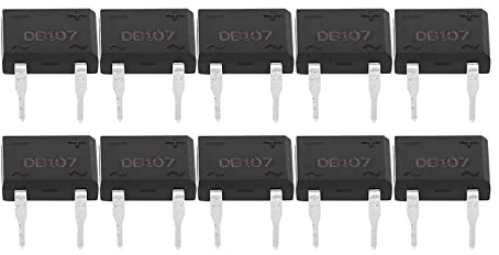 10pcs DB107 Bridge Rectifier, 1A 1000V, Performances Stables, Redresseurs de Pont de Haute qualité pour les Appareils électroménagers, Circuits électroniques Industriels avec un Bon Matériau pour
