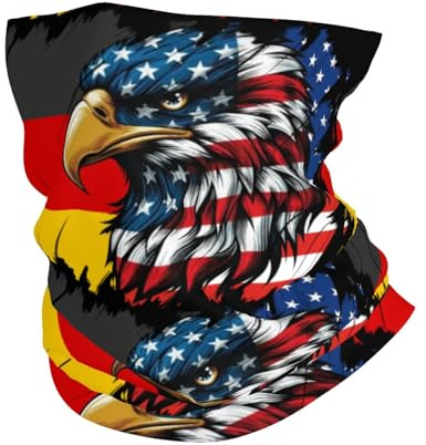 Röhrenschal Amerika Und Deutschland Deutsche Adler Flagge Weiß Schlauchschal Ski Halswärmer Sturmhaube Loop Schal Für Yoga Lauf Camping 25X50 cm