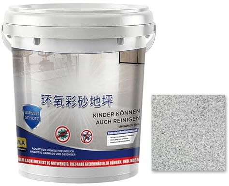 Peinture pour béton,Revêtement résistant à l'abrasion et antidérapant - Peinture de sol époxy avec sable coloré | Utilisation intérieure et extérieure: salle de bain, garage, maison, appartement