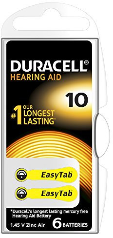 Duracell Size 10 Hearing Aid Batteries - 6-Pack