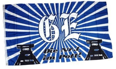 Fahne / Flagge Gelsenkirchen Silhouette Fan 90 x 150 cm