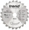 Trend Wood Mitre Saw Blade, 210mm Diameter, 30mm Bore, 24 Teeth, 2.4mm Kerf, -5° Hook, TCT, Coarse Finish, CSB/CC21024