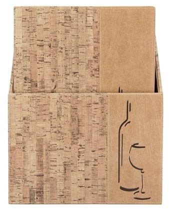 SECURIT Design Kork Optik A4 Menukarte (x10) Plus Box, inkl. 1 dopplete Einlage für Menüs (für 4 Seiten A4) | Kunstleder - 2 Einleger doppelseitig = 8 Seiten - Erweiterbar bis 40 Seiten