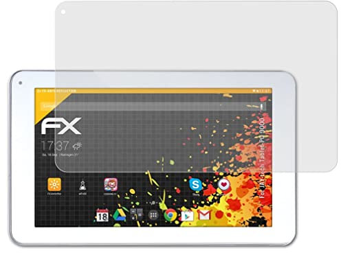 atFoliX Panzerfolie kompatibel mit JAY-tech Tablet-PC 9000 Schutzfolie, entspiegelnde und stoßdämpfende FX Folie (2X)