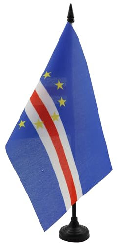 AZ FLAG - Tischflagge Kap Verde - 21x14 cm - Republik Cabo Verde Tischfahne 14 x 21 Cm - Flaggen
